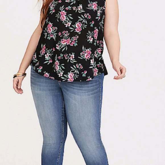 Torrid NWT Tropical Floral Strappy Cami Tank Top - Picture 5 of 6